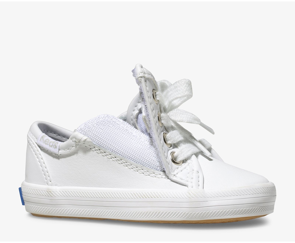 Keds Sneakers White - Kickstart Jr. Leather - Kids NVEQKY-306